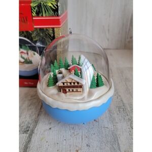 Hallmark animated ski trip vintage magic ornament Xmas unique snow